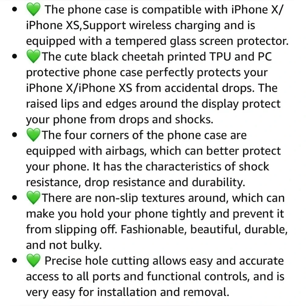 Black Cheetah Print Phone Case -IPhoneX